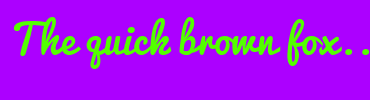 Image with Font Color 53FF00 and Background Color AC00FF